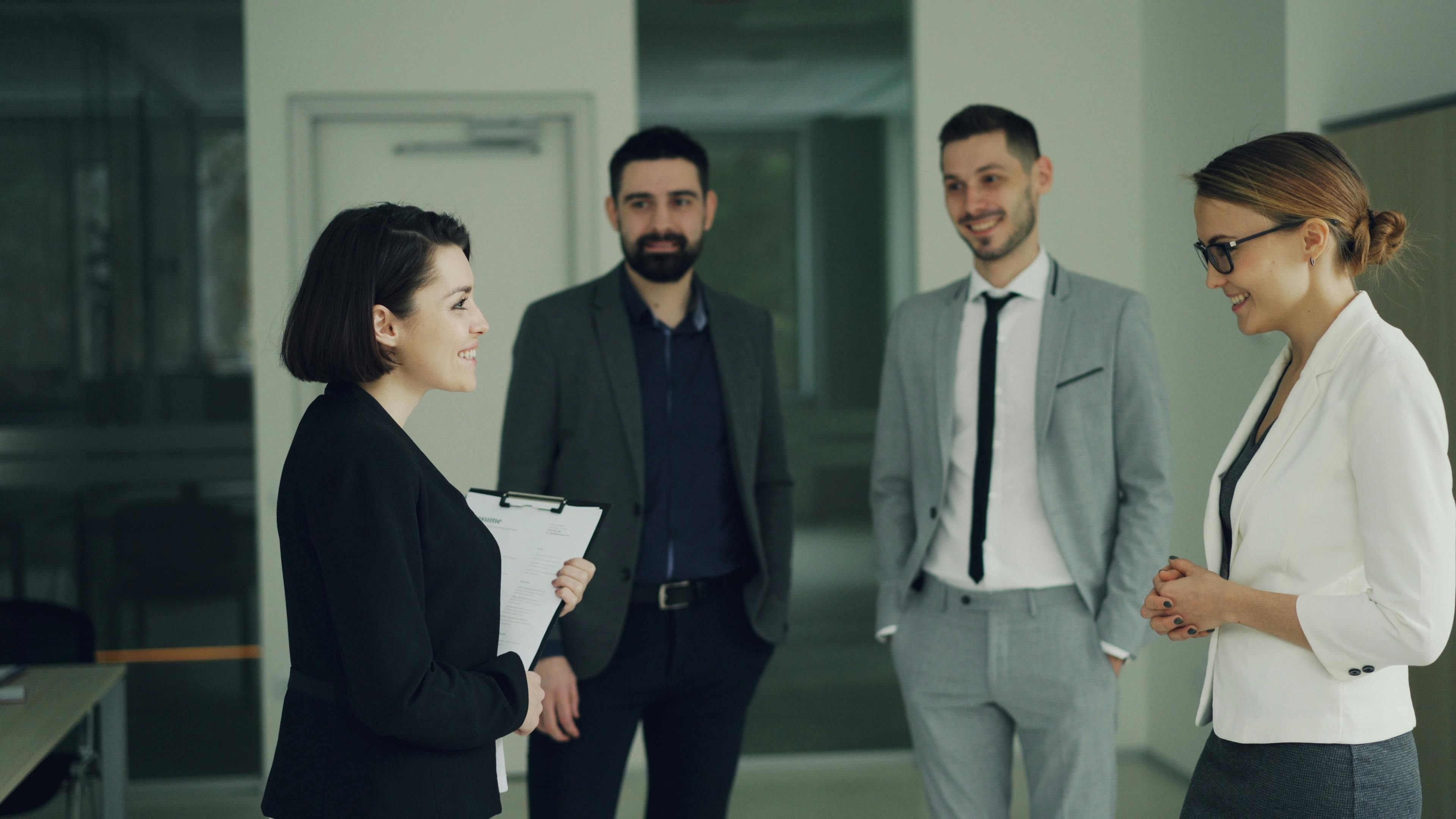 Policy leaders talking during a working session